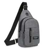 Unisex Crossbody Backpack with Headphone Jack for Hiking Travel Climbing, Gray