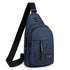 Unisex Blue Crossbody Shoulder Chest Backpack with Headphone Jack for Hiking Travel Climbing