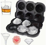 1 piece BPA-free reusable ice cube tray with lid for round ice balls, 6 compartment