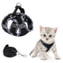 Reflective Adjustable Dog and Cat Harness with Leash, Soft and Secure Fit, XS, Black