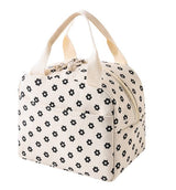 Insulated Corduroy Lunch Bag Cooler Leak-proof for Picnics and Work, 26cm