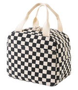 Insulated Corduroy Lunch Bag Cooler Leak-proof for Picnics and Work, 26cm