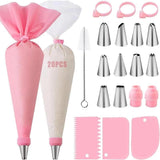 40-Piece Piping Bag Set with Nozzles for Cake Decorating, Pastry, and Desserts