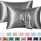 2-Pack Satin Pillowcase Silky Soft, 50 x 75cm, Dark Gray