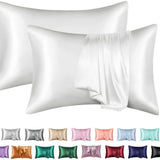 2-Pack Satin Pillowcase Silky Soft, 50 x 75cm, White