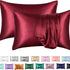 2-Pack Satin Pillowcase Silky and Soft, 50 x 75cm, Red