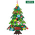 32 Decorations & LED Lights Felt Christmas Tree Wall DIY, 96 cm, Christmas Decoration for Kids Classroom Home Gift