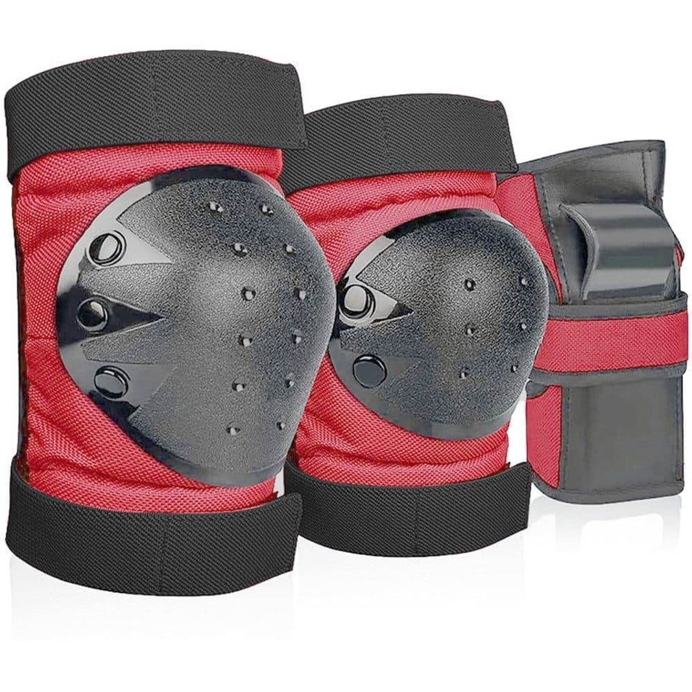 6-in-1 Protective Gear Set Adjustable Knee Elbow Wrist Guards for Roller Skating Skateboarding, One Size