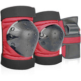6-in-1 Protective Gear Set Adjustable Knee Elbow Wrist Guards for Roller Skating Skateboarding, One Size