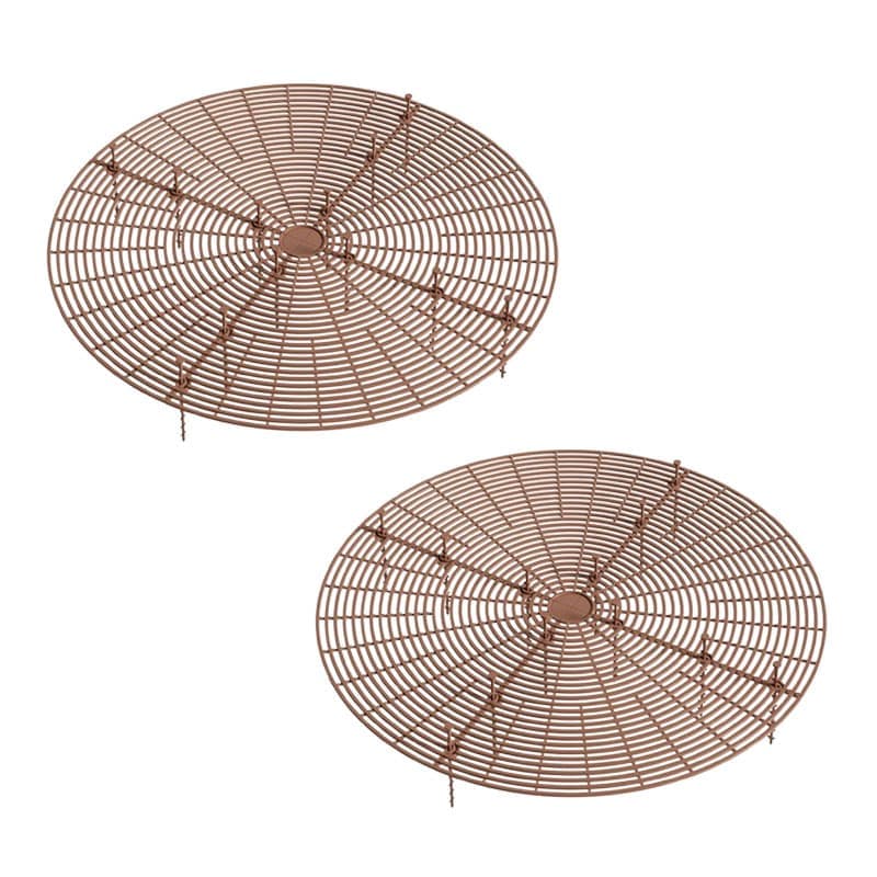 2-Pack Waterproof Cuttable Pot Covers, Prevents Pets from Digging, for Indoor and Outdoor Gardens, L, Brown