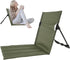 Foldable Beach Chair with Storage Bag, Collapsible Sun Lounger, Padded Lightweight Camping Chair, Green