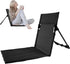 Foldable Beach Chair with Storage Bag, Collapsible Sun Lounger, Lightweight Camping Chair, Black