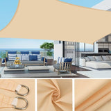 3X4M Sun Sail Waterproof UV Protective Outdoor Shade, Light Orange, for Garden Terrace Pool Camping