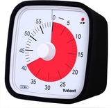 60 Minutes Visual Timer for Classrooms and Kids, Adjustable Volume, Black, 10x10 cm