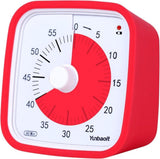 60 Minutes Visual Timer for Classrooms and Kids, Adjustable Volume, 10x10 cm, Red