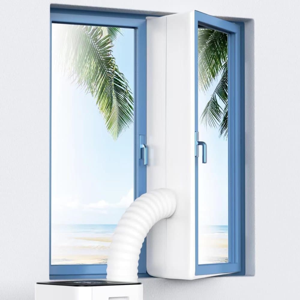 Window Seal for Portable AC with Zipper and Tape, Compatible with All Mobile Air Conditioners, 300 x 32cm