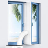 Window Seal Sealing Cloth for Portable AC with Zipper and Tape, Compatible with All Mobile Air Conditioners, 400 x 37cm