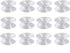 12pcs Non-Slip Suction Cups for Glass Tabletop, Transparent PVC Plastic, Double-Sided