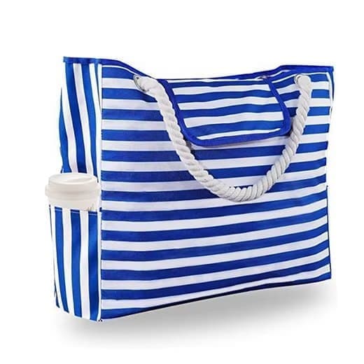 Large Waterproof Beach Bag for Women, Extra Large, Blue