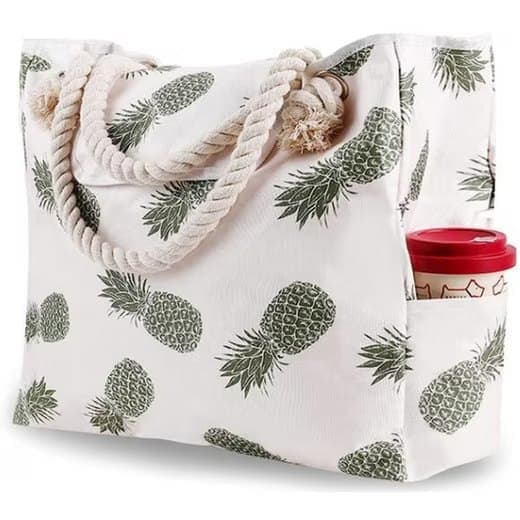 Large Waterproof Beach Bag for Women, Light Green, Extra Large