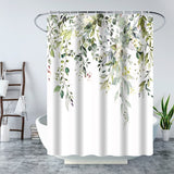 Waterproof Shower Curtain Eucalyptus Blue Green, Mold Resistant Bathroom Shower Curtain, 180x180 cm