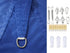 4x4x5.7M Waterproof Sun Sail UV Protection for Garden Terrace and Pool with Mounting Materials, Dark Blue
