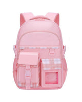 1PCS Cute Kawaii Girls School Backpack with Compartments, 15.6 Inch, Pink for Elementary School Kids & Teenage Girls