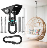 450kg Stainless Steel Swing Hooks with Screws for Hanging Chair Swing Yoga Towel, 360° Rotation