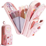 Large Capacity Pencil Case with Compartments for Students and Office, SZ3
