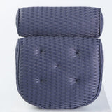 Bathtub Cushion with 7 Suction Cups, 4D Breathable Headrest for Relaxation, Compatible with Bathtubs & Massage Tubs, Blue
