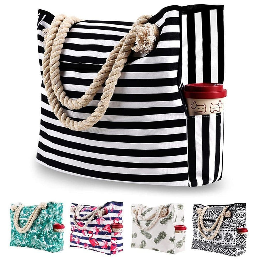 Large Beach Picnic Bag, Black