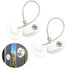 2 Child Safety Locks Self-Adhesive Durable Easy to Use for Refrigerators Cabinets Windows Toilet Lids, White