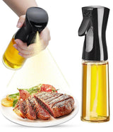 1PC Oil Spray 220 ml, BPA-free Glass Bottle for Cooking & Grilling, Even Spray, Compatible with Oil and Vinegar, Black