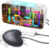 15-color display vibrating alarm clock with rainbow heart suspension, 7-color night light, USB charger, power failure memory, white