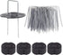 50-pack Stainless Steel U-shaped Ground Spikes for Garden and Greenhouse, Silver, 100×40×3 mm