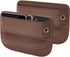 2-Pack Universal Car Storage Leather Bags, Brown/Black, Compatible with All Car Models