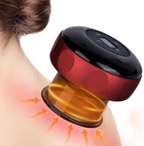 12-Speed Electric Cupping Therapy Machine Vacuum Massager Set, Red