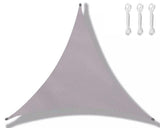 3.6x3.6x3.6m Waterproof Outdoor Triangular Sun Sail UV Protective Shade Net for Camping Garden Terrace and Pool, Light Gray