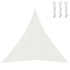 3x3m Waterproof Outdoor Sun Sail Triangle Shade, UV Protective Sun Net for Camping Garden Terrace Pool, White, 3.6x3.6x3.6m