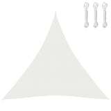 5x5x5m Waterproof Outdoor Triangular Sun Sail UV Protective Shade Net for Camping Garden Terrace and Pool, White