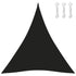 5x5x5 m Waterproof Outdoor Triangular Sun Sail UV Protective Shade Net for Camping Garden Terrace and Pool, Black