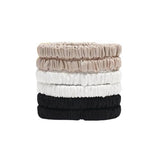 6-Pack Mulberry Silk Scrunchies Hair Bands No Damage High Elasticity, 16 Momme