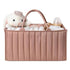 Breathable Water Resistant Baby Diaper Storage Basket Dark Pink, Large Capacity, Perfect for Home and Travel