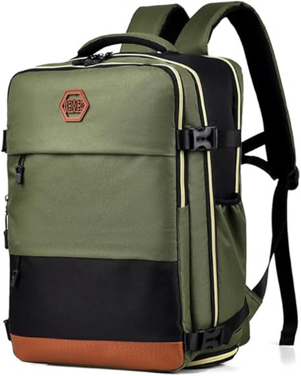 Multifunctional Backpack with Shoe Compartment for School Travel and Work, 28x19x42 cm, Green