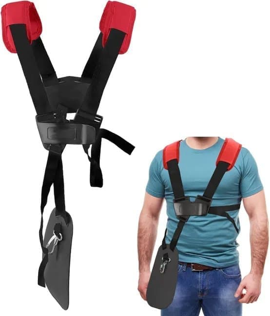 Adjustable Nylon Trimmer Strap, Compatible with Grass Trimmer and Leaf Blower, Dark Red