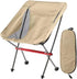 Lightweight Folding Camping Chair with Carry Bag, Padded Collapsible Sun Chair for Hiking, Portable and Comfortable, Beige