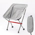1 Pack Lightweight Folding Camping Chair with Carry Bag, Padded Collapsible Sun Chair for Hiking, Gray, Aluminum