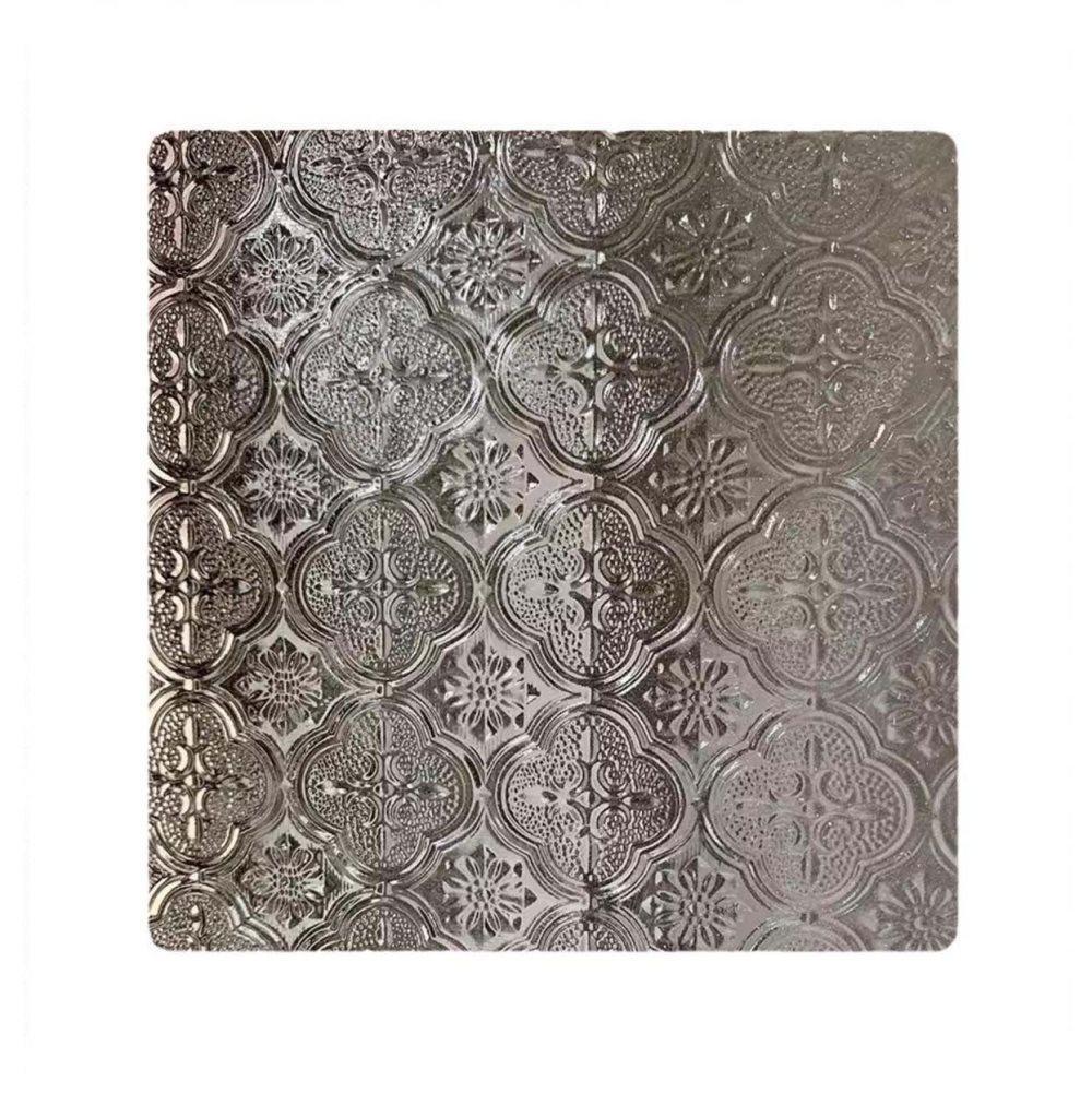 3D Window Film Self-Adhesive Privacy UV Heat Protection Decorative Reusable for Bathroom Home Glass, 60cmx3m