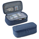 Large Capacity Pencil Case Light Blue, Multifunctional Lightweight Durable Organizer for Students and Office