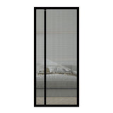80 x 210 cm Magnetic Mosquito Net Door Self-Adhesive Side Opening Curtain Removable Durable Insect Fly and Cat Proof, Black